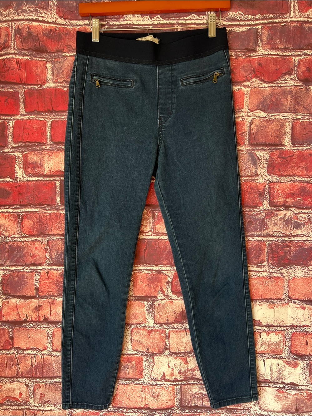 Free People High Rise Pull On Skinny Jegging Jeans Size 24